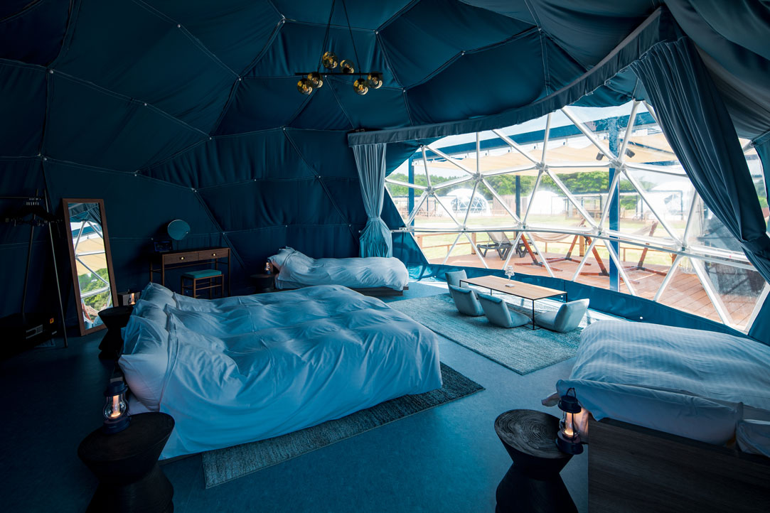 ISUMI Glamping Resort & Spa SOLAS — 千葉・いすみ · 北欧テーマのドームテント、フィンランド式テントサウナと露天風呂併設