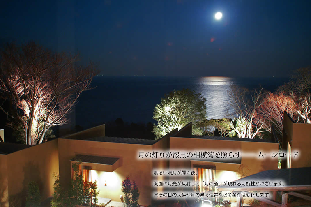 源泉と離れのお宿 月 — 静岡・伊東市富戸 · 全室独立の離れと相模湾を望む夜景