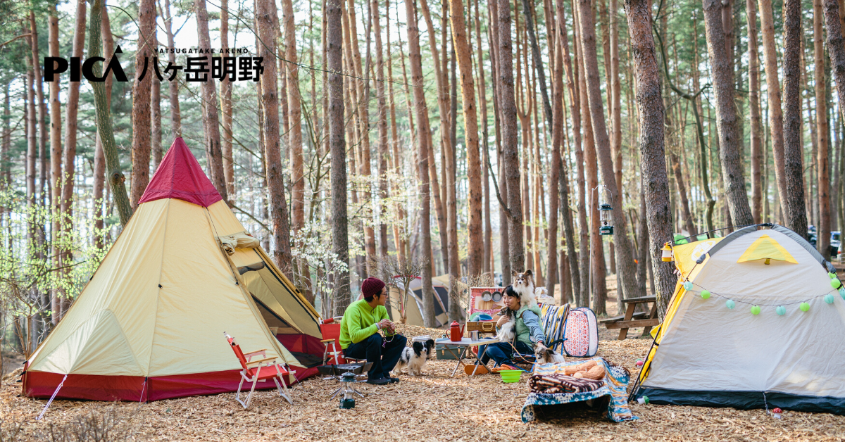 PICA八ヶ岳明野 — 山梨県北杜市明野 · 八ヶ岳・南アルプス・富士山を望むファミリーキャンプリゾート