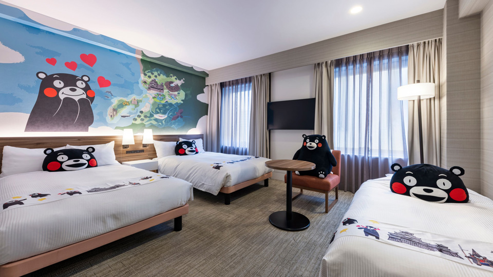 三井ガーデンホテル熊本 — 熊本市中央区 · ベッド3台を置いたくまRoom®（スタンダードツイン＋ソファベッド）